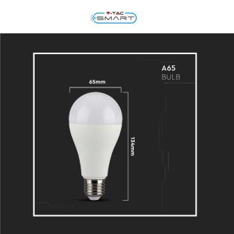 V-Tac Smart VT-5142 Lampadina LED Wi-Fi E27 14W Bulb A65 Goccia