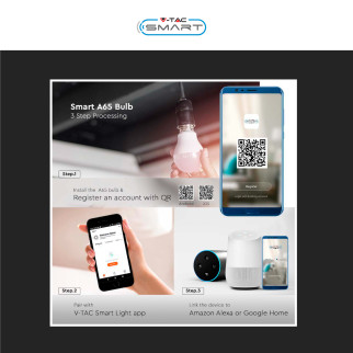 V-Tac Smart VT-5142 Lampadina LED Wi-Fi E27 14W Bulb A65 Goccia