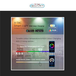 V-Tac Smart VT-5142 Lampadina LED Wi-Fi E27 14W Bulb A65 Goccia