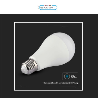 V-Tac Smart VT-5142 Lampadina LED Wi-Fi E27 14W Bulb A65 Goccia