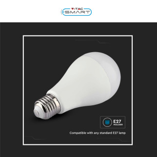 V-Tac Smart VT-5142 Lampadina LED Wi-Fi E27 14W Bulb A65 Goccia