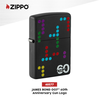Zippo Accendino a Benzina Ricaricabile ed Antivento Fantasia James Bond 60th Anniversary Gun Logo -