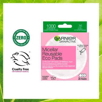 Garnier Skin Active Eco Pads Dischetti Micellari Struccanti in Microfibra Lavabili e Riutilizzabili