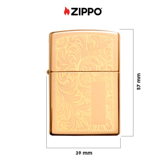 Zippo Accendino a Benzina Ricaricabile ed Antivento Venetian - mod.