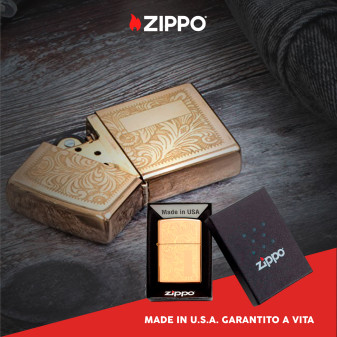 Zippo Accendino a Benzina Ricaricabile ed Antivento Venetian - mod.