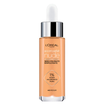 L'Oréal Paris Accord Parfait Nude Siero Colorato Rimpolpante Colore 4-5 Medium