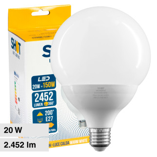 Bot Lighting Shot Lampadina LED E27 20W Bulb G120 Globo SMD - mod.