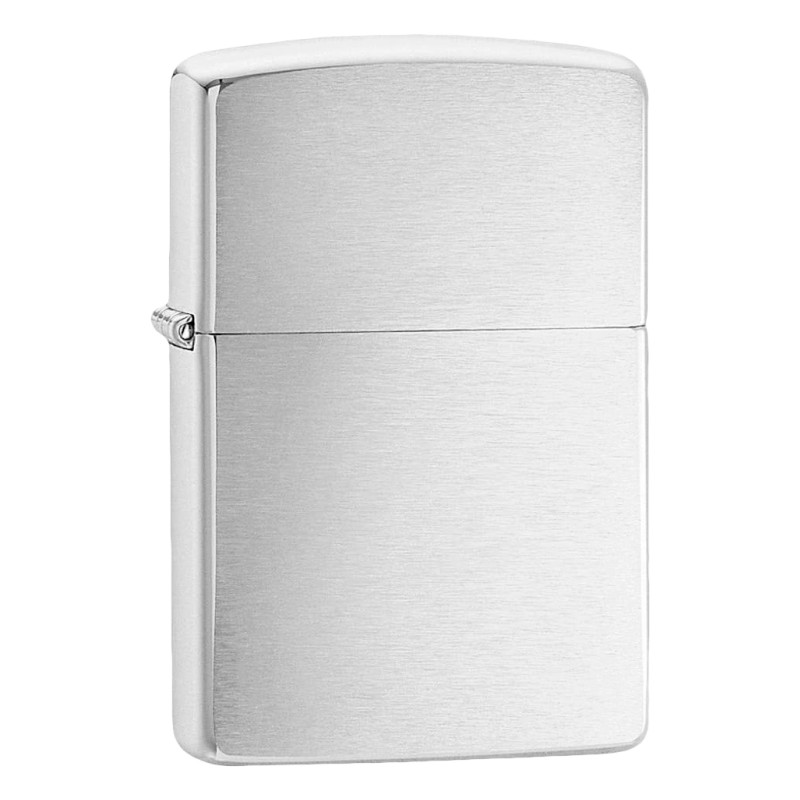 Zippo Accendino a Benzina Ricaricabile ed Antivento Brushed Chrome -