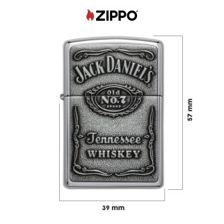 Zippo Accendino a Benzina Ricaricabile ed Antivento con Fantasia Jack