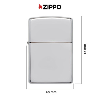 Zippo Accendino a Benzina Ricaricabile ed Antivento Armor High Polish
