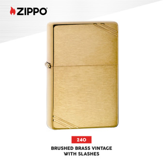 Zippo Accendino a Benzina Ricaricabile ed Antivento Brushed Brass