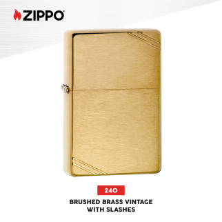 Zippo Accendino a Benzina Ricaricabile ed Antivento Brushed Brass