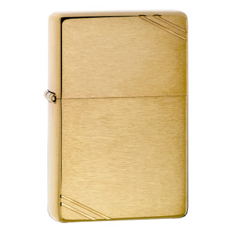 Zippo Accendino a Benzina Ricaricabile ed Antivento Brushed Brass