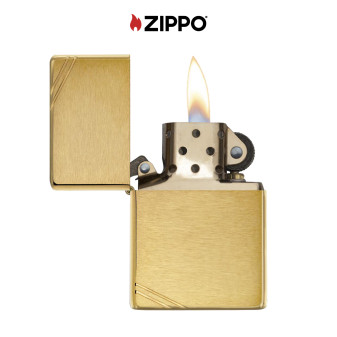 Zippo Accendino a Benzina Ricaricabile ed Antivento Brushed Brass