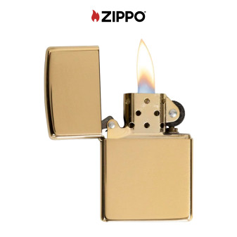 Zippo Accendino a Benzina Ricaricabile ed Antivento High Polish Brass