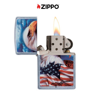 Zippo Accendino a Benzina Ricaricabile ed Antivento con Fantasia