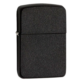 Zippo Accendino a Benzina Ricaricabile ed Antivento Black Crackle