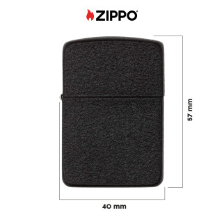 Zippo Accendino a Benzina Ricaricabile ed Antivento Black Crackle
