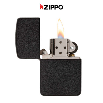 Zippo Accendino a Benzina Ricaricabile ed Antivento Black Crackle