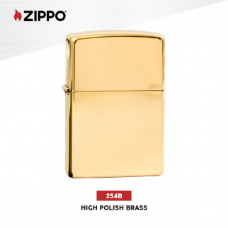 Zippo Accendino a Benzina Ricaricabile ed Antivento High Polish Brass
