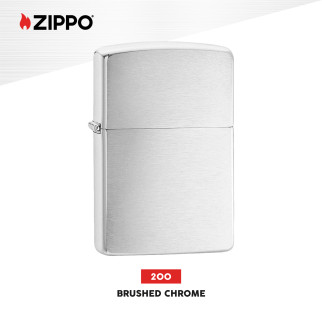 Zippo Accendino a Benzina Ricaricabile ed Antivento Brushed Chrome -