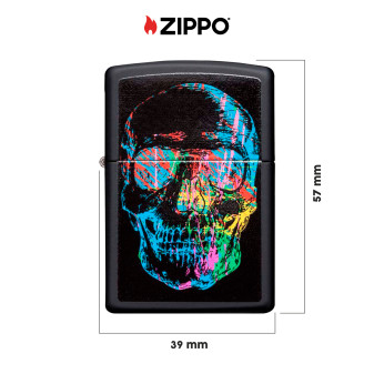 Accendino Zippo 28042 Colorful Skull Ricaricabile Antivento