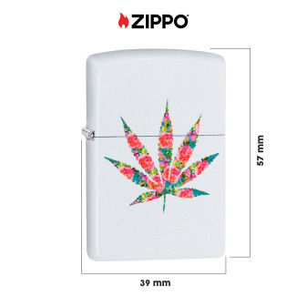 Accendino Zippo mod. 29730 Floral Leaf Design Antivento