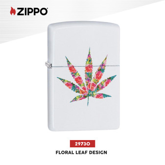 Accendino Zippo mod. 29730 Floral Leaf Design Antivento