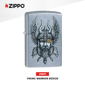 Accendino Zippo mod. 29871 Viking Warrior Design Antivento
