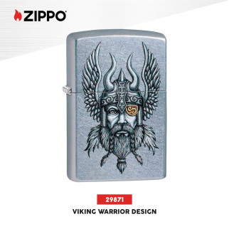 Accendino Zippo mod. 29871 Viking Warrior Design Antivento