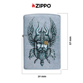 Accendino Zippo mod. 29871 Viking Warrior Design Antivento