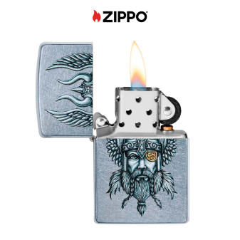 Accendino Zippo mod. 29871 Viking Warrior Design Antivento