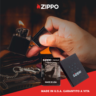 Zippo Accendino a Benzina Ricaricabile ed Antivento con Fantasia
