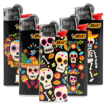 Bic Mini J25 Accendini Piccoli Fantasia Skulls - Serie da 5 Accendini