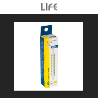 Life Lampadina LED SMD R7s L118 9W Tubolare Slim in Ceramica - mod.