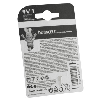 Duracell Rechargeable 6HR61 E-Block Transistor DC1604 9V Pila