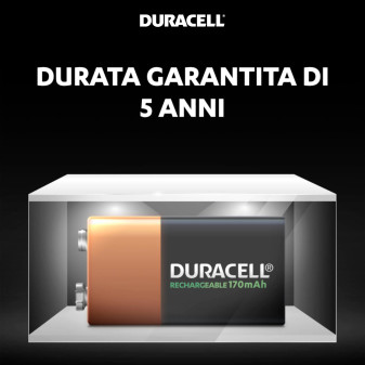Duracell Rechargeable 6HR61 E-Block Transistor DC1604 9V Pila