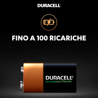 Duracell Rechargeable 6HR61 E-Block Transistor DC1604 9V Pila