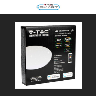 V-Tac Smart VT-5184 Plafoniera LED Rotonda 24W SMD RGB+W
