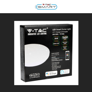 V-Tac Smart VT-5184 Plafoniera LED Rotonda 24W SMD RGB+W