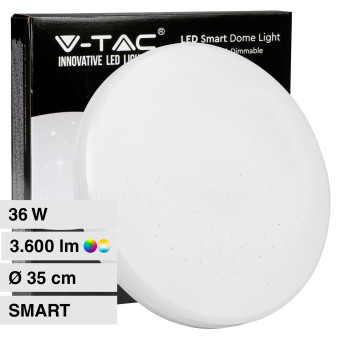 V-Tac Smart VT-5138 Plafoniera LED Rotonda 36W SMD RGB+W