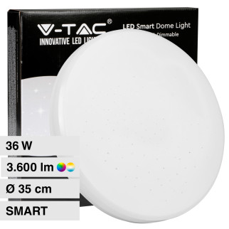 V-Tac Smart VT-5138 Plafoniera LED Rotonda 36W SMD RGB+W