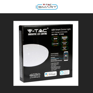 V-Tac Smart VT-5138 Plafoniera LED Rotonda 36W SMD RGB+W