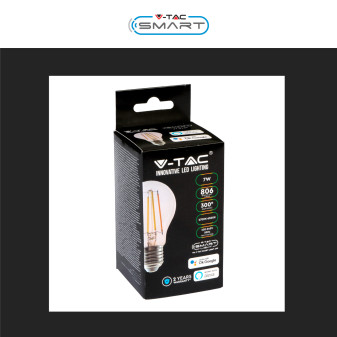 V-Tac Smart VT-5137 Lampadina LED E27 7W Bulb A60 Goccia