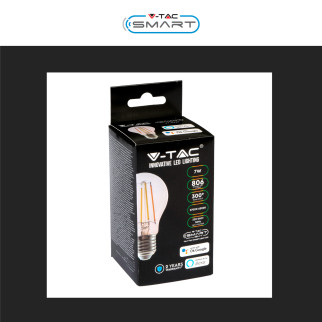V-Tac Smart VT-5137 Lampadina LED E27 7W Bulb A60 Goccia