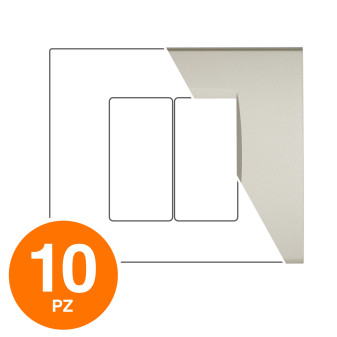 MAPAM Placca Tecnopolimero ART 8002-11 2P Champagne - Confezione 10pz - mod. 8002-11 - Compatibile