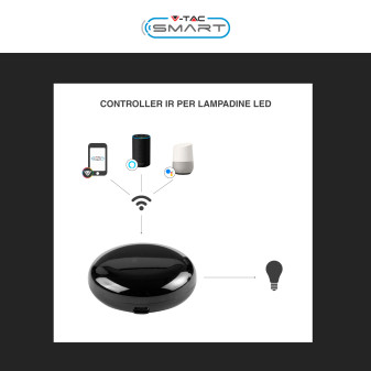 V-Tac Smart Telecomando IR Universale Controllo Dispositivi da Remoto Compatibile con Amazon Alexa