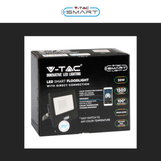 V-Tac Smart VT-5192S Faro LED Wi-Fi Floodlight 20W IP65 CCT