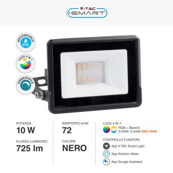 V-Tac Smart VT-5181 Faro LED Floodlight Wi-Fi 10W SMD IP65