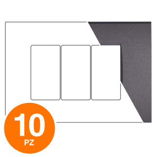 MAPAM Placca Tecnopolimero ART 8003-7 3P Testa Di Moro - Confezione 10pz - mod. 8003-07 -